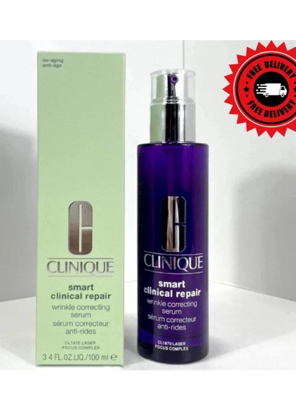 Clinique Smart Clinical Repair Serum 100ml 3.4oz Anti-Aging Face Serum New Box - Picture 2 of 5